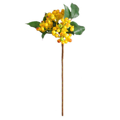 

Artificial Berry branch silk flower Christmas Berries Branch fake flower fruit home decoration single happy berry