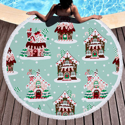 

Toponeto 1 PC Round Beach Pool Home Shower Towel Blanket Table Cloth Yoga Mat