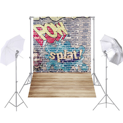 

Andoer 15 21m5 7ft Street Graffiti Photography Background Doodle Scribble Colorful Brick Wall Backdrop Photo Studio Props
