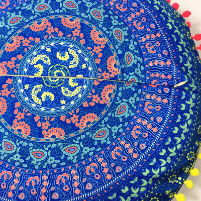 

〖Follure〗Indian Mandala Floor Pillows Round Bohemian Cushion Cushions Pillows Cover Case