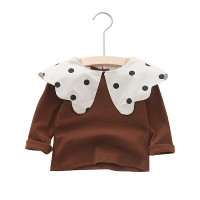 

2019 New 5 Colors Autumn Baby Girl Long Sleeve T-Shirts Kids Polka Dot Printed Tops Tees Casual Blouse