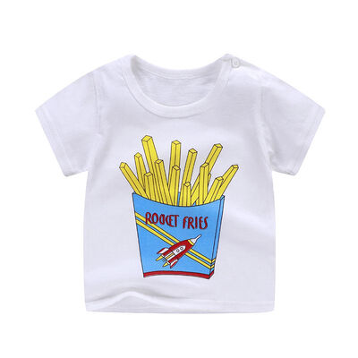 

Fashion Summer Kids Boys Girl Cotton Cartoon Print T-shirt Tops Blouse Short Sleeve Casual Tee Shirts New