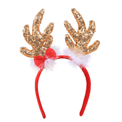 

Toponeto Hot Christmas Headband Santa Xmas Party Decor Double Hair Band Clasp Head Hoop