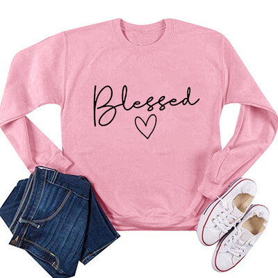 

Tailored Women Printing Round Neck Long Sleeve Casual Blouse Sweatshirt