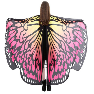 

Rotating Butterfly Shawl Decorated Women Butterfly Print Chiffon Beach Scarvesbelly Dance Butterfly Wings For Dance Adults Kids