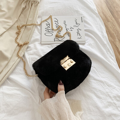 

Tailored Female 2019 New Plush Chain Small Bag Fashion Messenger Bag Wild Shoulder Bag