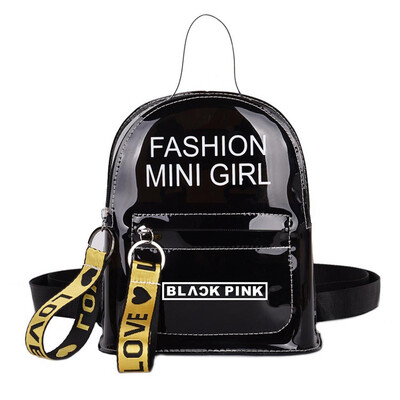 

KPOP BLACKPINK Backpack Clear Mini Backpack Girls Transparent Casual Daypack Shoulder Bags