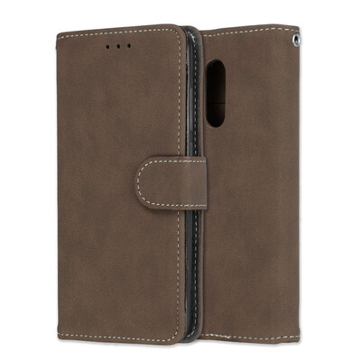 

MOONCASE Millet Red Rice Note 5 Red Rice 5 Plus Vintage Scrub 3 Card Case - Brown
