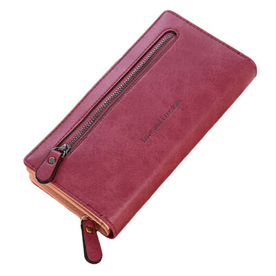 

Women Lady Faux Leather Wallet Long Clutch Bag Card Holder Zipper Purse Handbag
