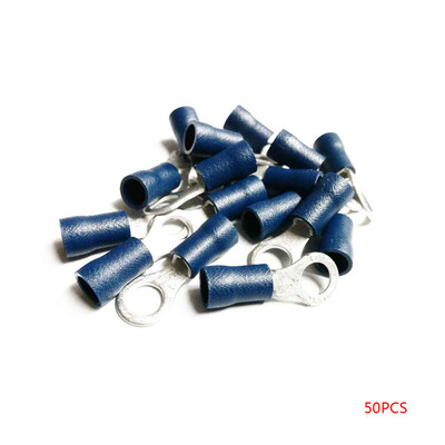 

50PCS Durable 53mm Blue Ring Crimp Terminal Insulated Connector Electrical Car Audio Wiring