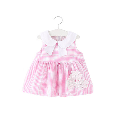 

95 Cotton Korean Summer High Quality Cute Kids Dresses Vest Dresses Girls Elegant Princess Dresses Kids Clothes 1-4Y