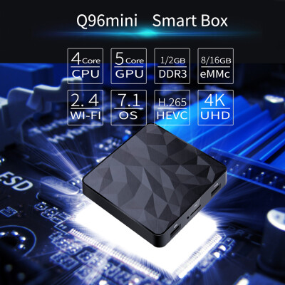 

Q96mini Smart Android 71 TV Box Amlogic S905W UHD 4K Media Player Quad Core H265 VP9 2GB 16GB DLNA WiFi LAN