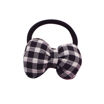 

Girls Headbands Plaid Pattern Bowknot Design Elastic Hair Accessory Band Rope Ponytail Holder Headbands