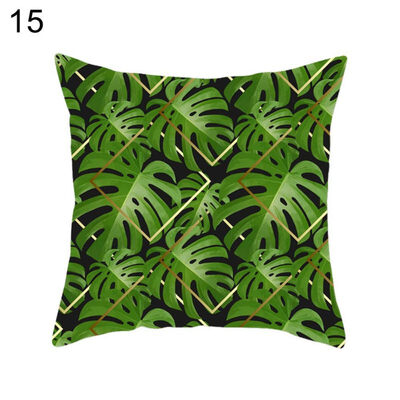 

Tropical Plant Leaf Pillow Case Cushion Cover Sofa Bed Car Cafe Office Decor