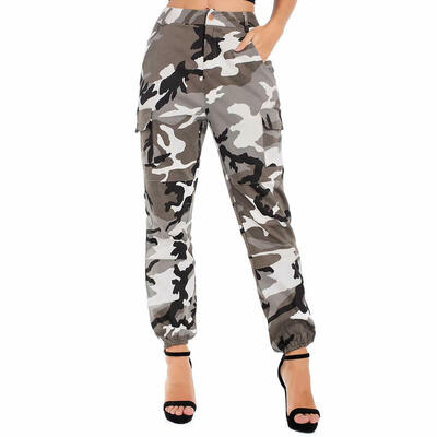 

Womens Camo Cargo Trousers Pants Outdoor Military Army Combat Camouflage Sports