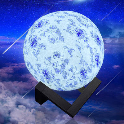 

New Arrival Blue And White Porcelain Lamp Colorful Change Touch USB LED Light Galaxy Lamp Home Decor Creative Gift