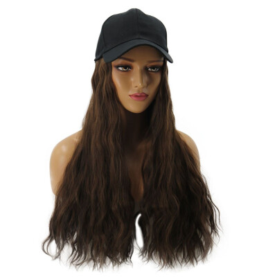 

Gobestart Long curlsWig Cap Long Hair Baseball Cap Ball Caps Casual Hat With Wig