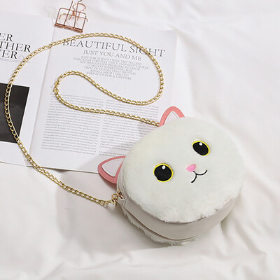 

Tailored Women Fashion Cat Plush Bag Coin Purse Shoulder Messenger Casual Bags
