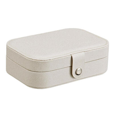 

PU Leather Bead Velvet Multifunctional Storage Jewelry Box Fresh Simple Portable for Stud Earring Necklace Ring Travel Storage