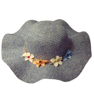 

Sombrero Mujer Casual Concise All-match Flower Decor Summer Hat Sunscreen Breathable Sweet Straw Sun Hats For Women