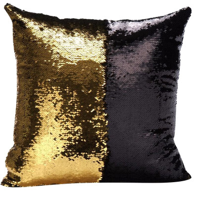 

Pattern DIY Color Patchwork Glitter Sequins Throw Pillow Case Cafe Home Square Cushion Covers