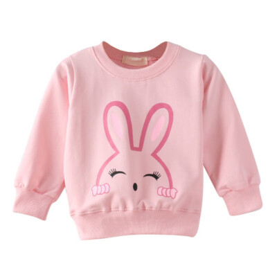 

Girl Tops Spring Autumn Baby Rabbit Cotton Long Sleeve T-shirt Children Clothes Kids Long Sleeve Tops Tees Blouse For Girls