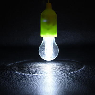 

Gobestart Portable LED Bulb Light On A Rope Reading Lamp White Battery Operated Pull Cord