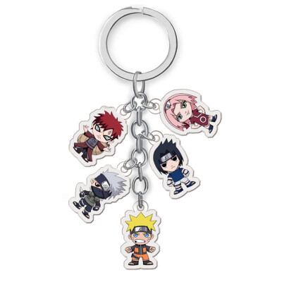 

CAR-TOBBY Anime Naruto Sakura Kakashi Itachi Metal Keychain Bag Car Key Ring