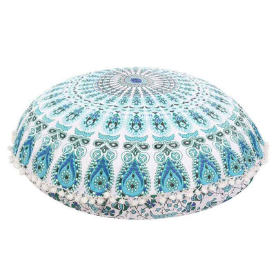 

43 43 CM Round Indian Mandala Floor Round Bohemian Pillows Case Color Pillow Cover Textile Pillow Slip