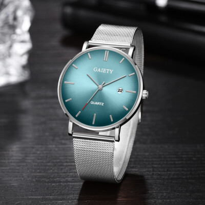 

〖Follure〗Fashion Casual Calendar Simple Single Business Net With Strap Mens Watch