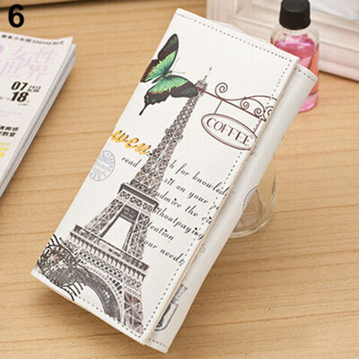 

Womens Bifold Wallet Faux Leather Scrawl Long Clutch Money Bag Phone Holder
