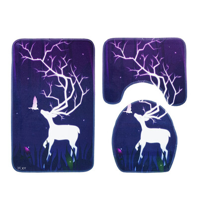 

〖Follure〗3pcs Non-Slip Suction Grip Bath Mat Bathroom Kitchen Carpet Doormats Decor