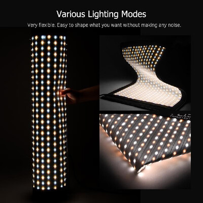 

Godox FL60 60W Flexible LED Video Light 3300-5600K Bi-color Foldable Cloth Light with Controller Remote Control X-shaped Suppo