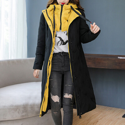 

Roseonmyhand Fashion Women Winter Warm Coat Hooded Thick Warm Slim Jacket Long Overcoat