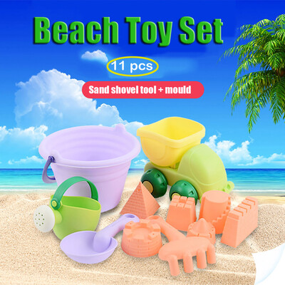 

Siaonvr 11PCS Sand Beach Kids Beach Bucket Spade Shovel Rake Water Tools Toys
