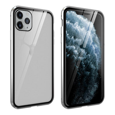 

Magnetic Case for iPhoneFront&Back Double Sided Tempered Glass Built-in Screen Protector Magnetic Adsorption