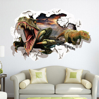

3D Dinosaur Mural Floor Decals Wall Sticker Removable Vinyl Art Home Decor