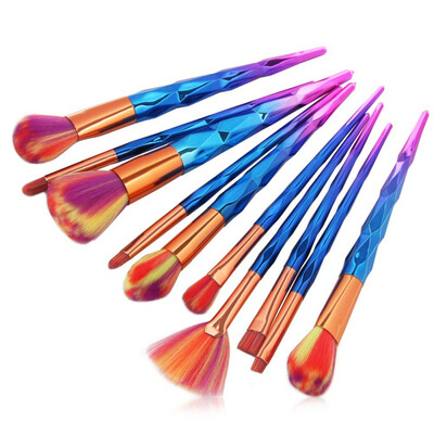 

Pro Diamond Shape Makeup Brush Set Foundation Powder Blusher Eyeshadow Eyeliner Eyebrow Lip Brush Cosmetic Tool Kits W1