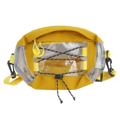 

Men Women Transparent PVC Patchwork Cross Strap Chest Waist Bag Fanny Pack