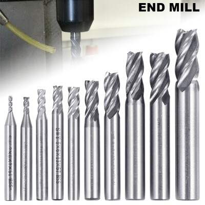 

10pcs Drill Bits Set End Mill High-speed Steel Tool Set for Wood Aluminum Steel Rotary Tool