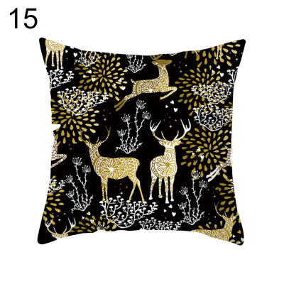 

Chrismas Snowflake Elk Star Pillow Case Cushion Cover Office Home Sofa Decor