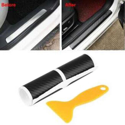 

4pcs Anti Scratch Car Accessories PVC Stickers Door Sill Plate Protector Cover