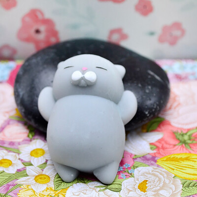 

Siaonvr Cute Mochi Cat Squeeze Healing Fun Kids Kawaii Toy Stress Reliever Decor