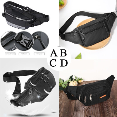 

Mens Waterproof Genuine Leather Travel Purse Waist Bag Belt Bag Hip Belt Pouch