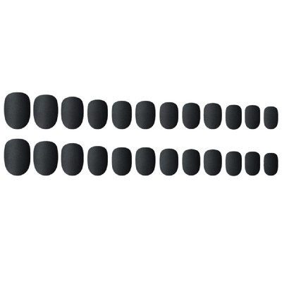 

24pcs Fake Nails Tips in 12 Different Sizes Natural Short False Nails Tips Full Cover for Nail Salons & DIY Nail Art Tool