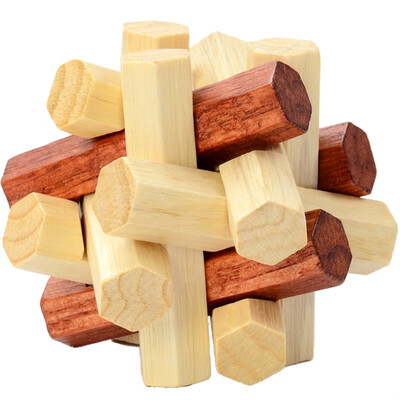 

Tailored Wooden Intelligence Toy Chinese Brain Teaser Game 3D IQ Puzzle for Kids Adults