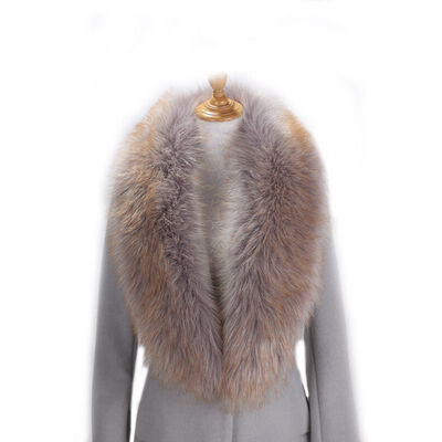 

1 Pcs Women Plus Size Warm Shawl Winter Imitation Fox Fur Collar Slim Solid Color Long Shawl