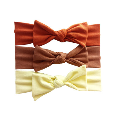 

6 Types Hot Sale 3PCS Baby Girls Hair Accessories Infant Kids Bow-knot Stripe Headband Newborn Newly Fashion Hair Suits