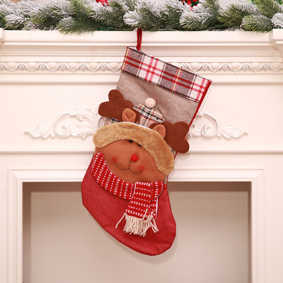 

Tailored Christmas Tree Hanging Socks Stocking Candy Bag Xmas Decor Gift Solid Decor