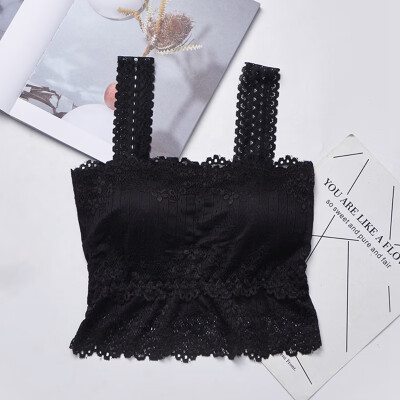 

Solid Sheer Lace Top Woman Sexy Lingerie Floral Underwear Crop Tops New Fashion Full Cup Ladies BH Bralet Bandeau Camisoles